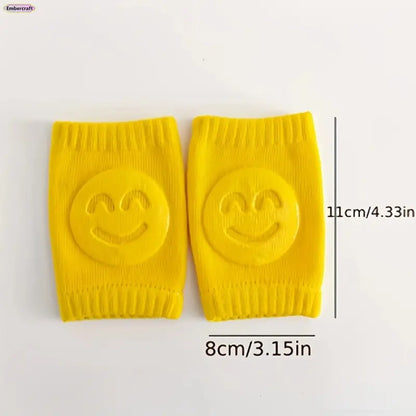 4Pcs Baby Knee Pads & Crawling Socks Set, Non-Slip Cushioned Toddler Floor Socks
