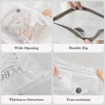 🔥49％OFF-Cordless Travel Vacuum Bag Set with Rechargeable Air Pump -  Airtight Resealing Sealed Organizers for Luggage, Vacuum Bags For Travel