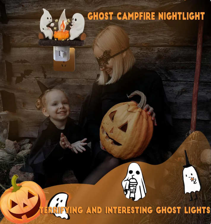 🔥👻 Plug In the Cutest Halloween Glow — Adorable Ghost Outlet Night Light 🎃✨