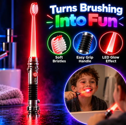 Galactic Glow Toothbrush – LED Light-Up Manual Toothbrush