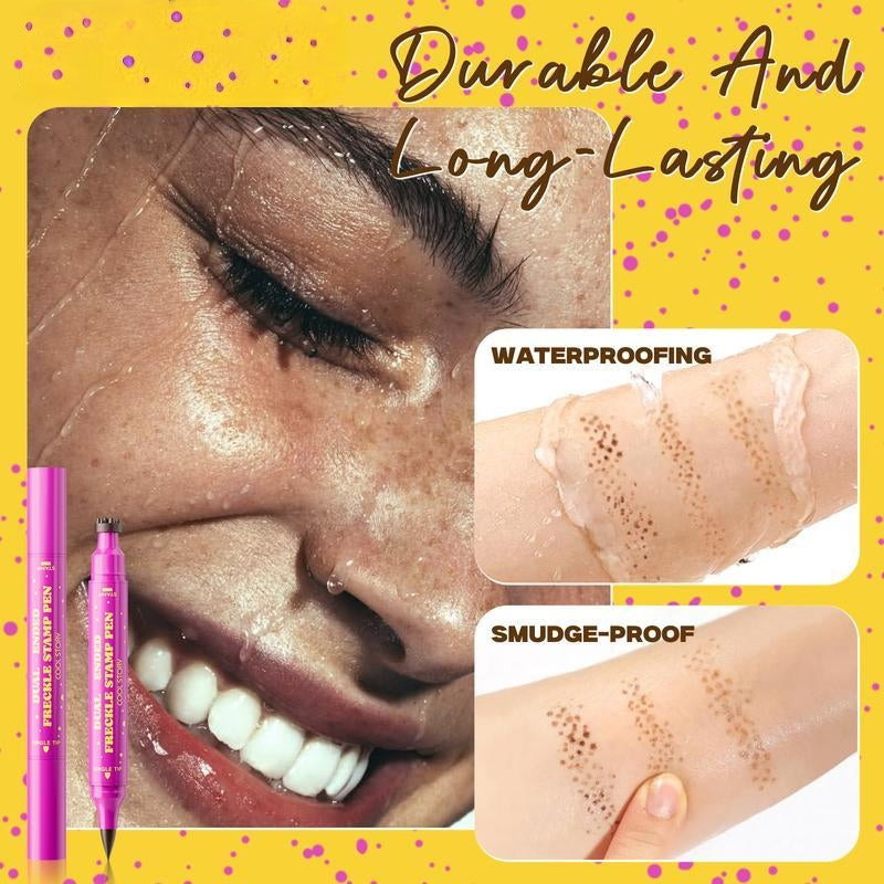 2-in-1 Long-Lasting Waterproof Faux Freckle Stamp & Fine Tip Pen - Natural-looking