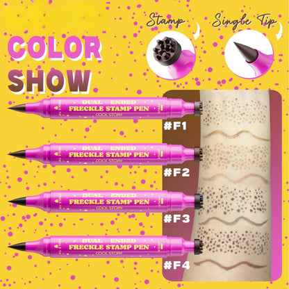 2-in-1 Long-Lasting Waterproof Faux Freckle Stamp & Fine Tip Pen - Natural-looking