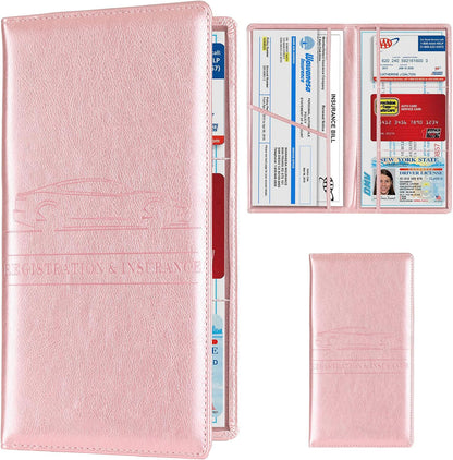 🗃️Car Registration & Insurance Card Holder, Magnetic Closure Vehicle Organizer, Car Essential Document Wallet