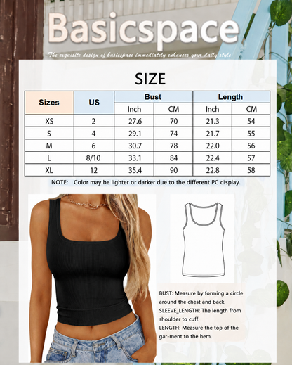 🔥Last day promotion🔥Women Rib Tank Top Padded Workout Crop Top
