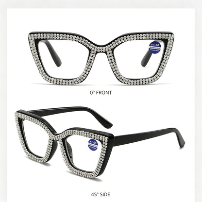 🔥Best Seller- 🐱Cat Eye Anti-Blue Light Reading Glasses 💎Diamond Inlaid