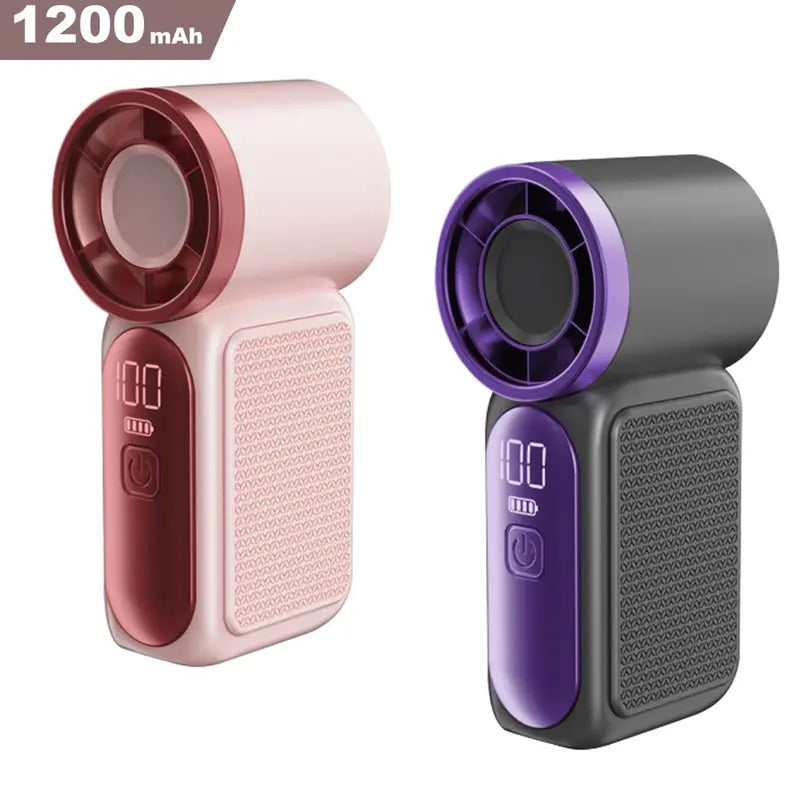 🥳2026 HOT SALE🥳💞50K+ SOLD!💨❄️ ! Turbo Handheld Fan – 16900 RPM, 6 speeds, LED display. 3000mAh battery, 10.7hrs cooling. Pocket‑sized power! 🌬️✨