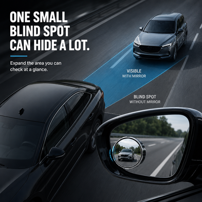 🔥LAST DAY 49% OFF🚗 2-Pack 360° Adjustable Blind Spot Mirrors – Wide-Angle HD Car Side Mirror