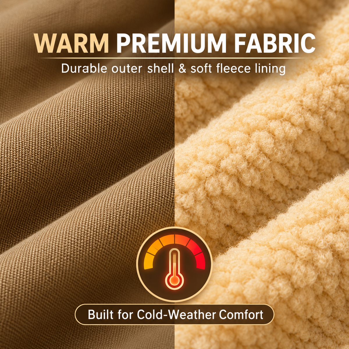 🔥Last Day 49%❄️ Men’s Sherpa-Lined Workwear Jacket 🧥 Warm & Rugged Winter Coat