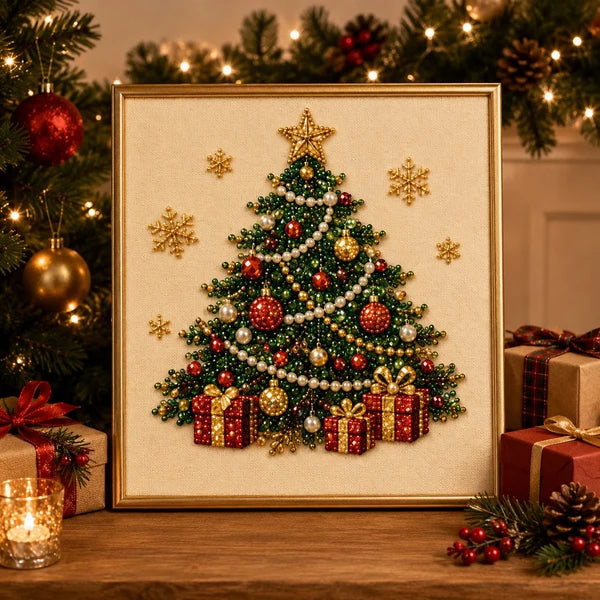 🔥 Limited-Time 49% OFF 🎅Christmas Diamond Art Kit 💎 3D Pearl Bead Painting for Holiday Décor & Gifts