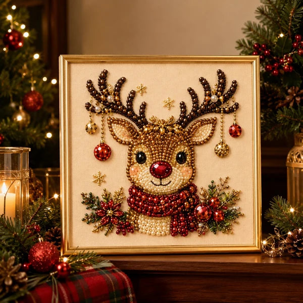 🔥 Limited-Time 49% OFF 🎅Christmas Diamond Art Kit 💎 3D Pearl Bead Painting for Holiday Décor & Gifts