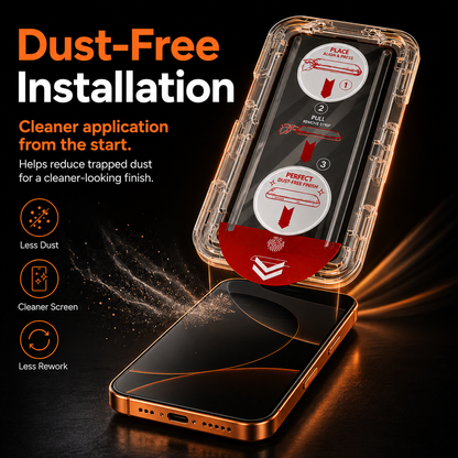 📢LAST DAY 49% OFF🔥📱Dust-Free One-Pull Tempered Glass Screen Protector