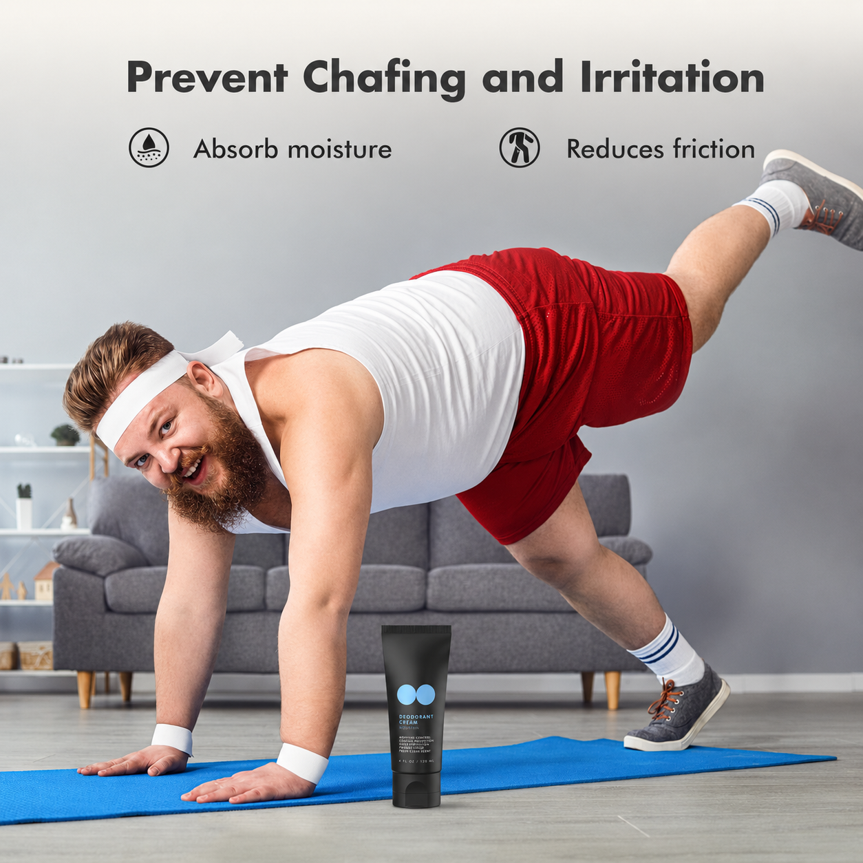 Natural Anti-Chafing Men Intimate Sweat Odor Control Deodorant Cream