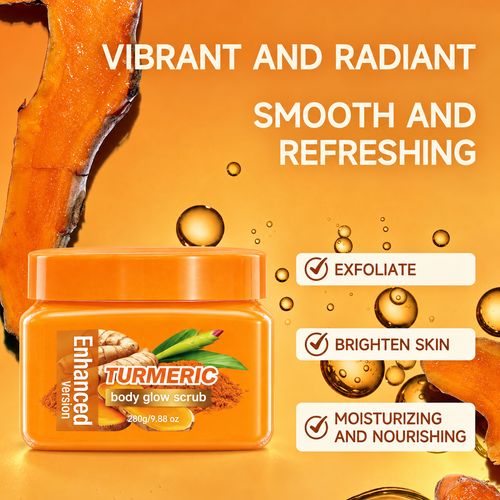 Limited-Time 49% OFF🔥Upgraded Turmeric Body Glow Scrub 🧡 | Exfoliating, Brightening & Moisturizing Body Scrub ✨