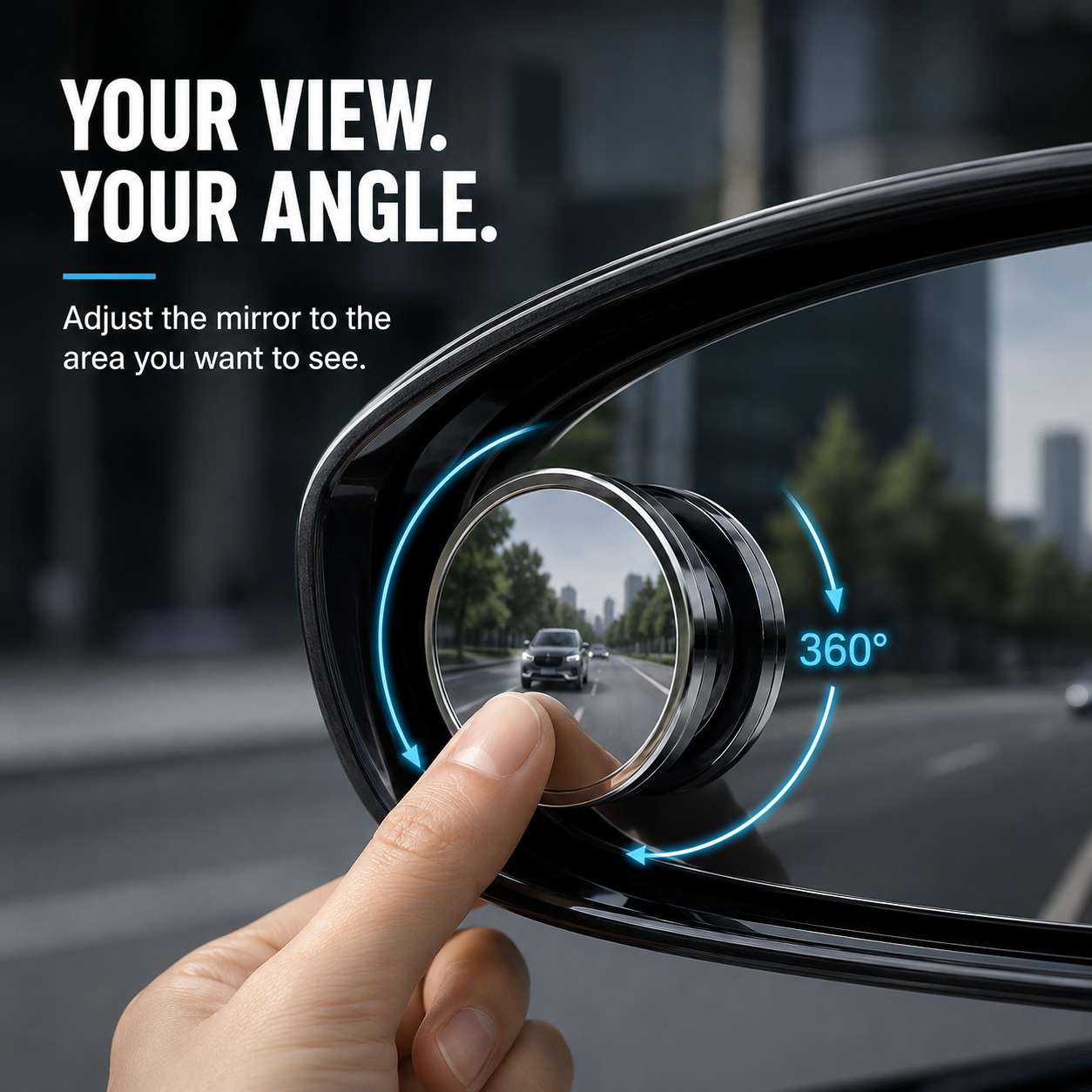 🔥LAST DAY 49% OFF🚗 2-Pack 360° Adjustable Blind Spot Mirrors – Wide-Angle HD Car Side Mirror