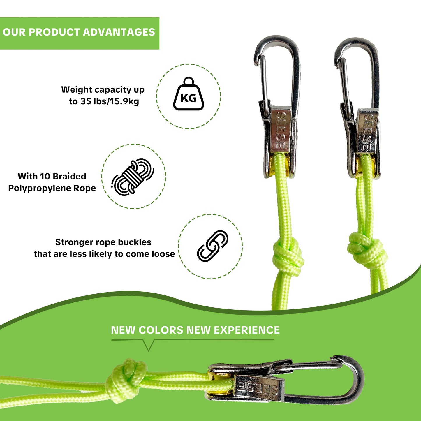 SEESE Retractable Buckle Rope - 2025 New Outdoor Tool