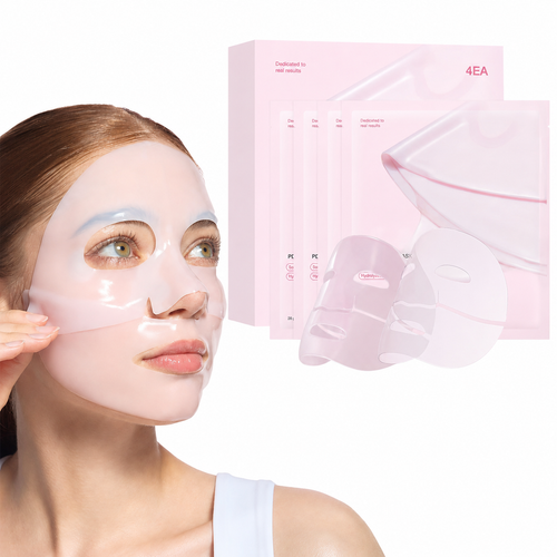 🔥Limited-time 49% off🔥✨ PDRN Pink Collagen Gel Mask 4 Sheets, Salmon DNA Color Changing Facial Mask💖🧴