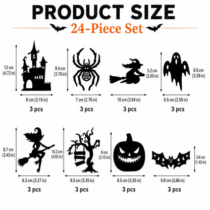 🔥LAST DAY 49% OFF🔥🎃Halloween LED Silhouette Wall Light Stickers | Battery Powered Peel & Stick Spooky Party Decor