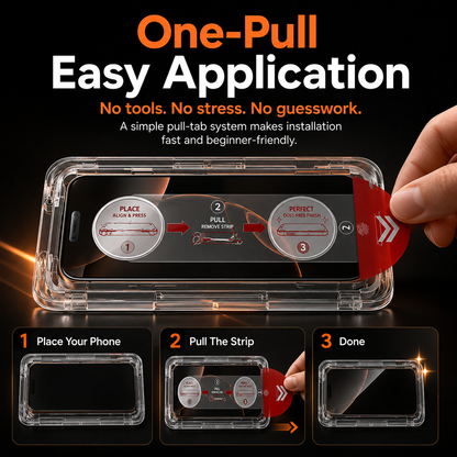 📢LAST DAY 49% OFF🔥📱Dust-Free One-Pull Tempered Glass Screen Protector
