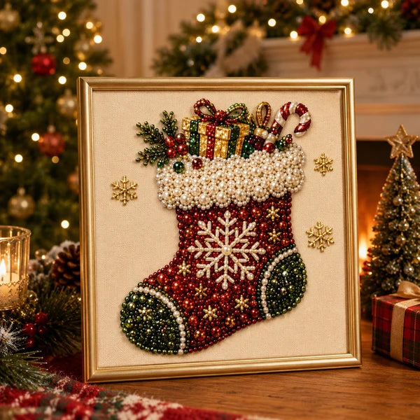 🔥 Limited-Time 49% OFF 🎅Christmas Diamond Art Kit 💎 3D Pearl Bead Painting for Holiday Décor & Gifts