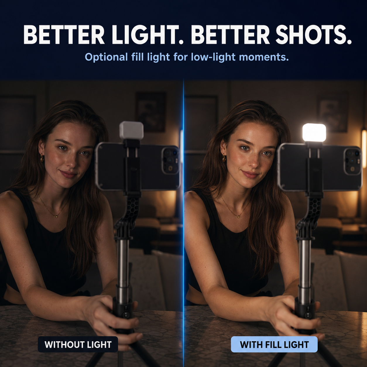 🔥LAST DAY 49% OFF🔥📸All‑in‑One Cell Phone Tripod Selfie Stick with Wireless Remote📱