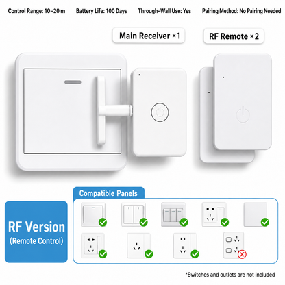 🔥LAST DAY 49% OFF💡 Remote Light Switch Control | No Wiring, Easy Remote Control