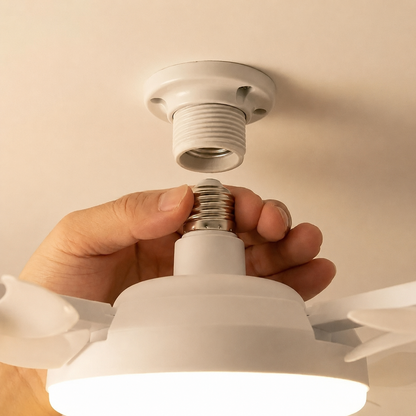 🌀New E27 Socket Ceiling Fan Light – 2‑in‑1 Silent LED Fan with Remote Control, Energy‑Saving Cooling & Lighting