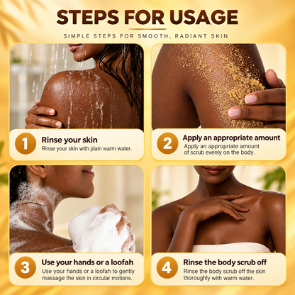 Limited-Time 49% OFF🔥Upgraded Turmeric Body Glow Scrub 🧡 | Exfoliating, Brightening & Moisturizing Body Scrub ✨
