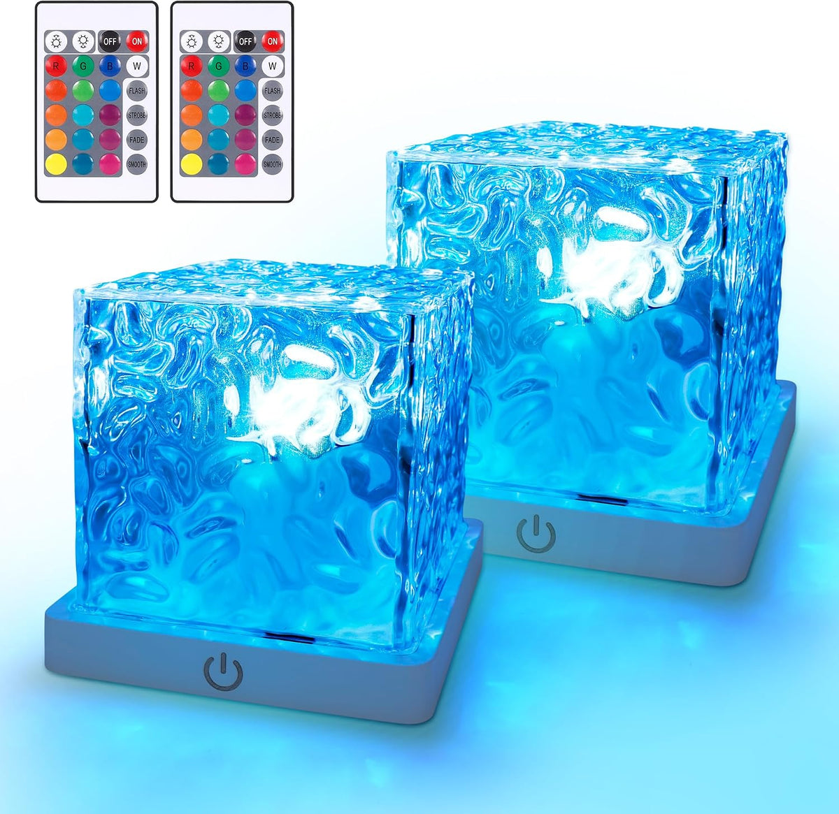 💕49% OFF🔥 Crystal Water Ripple Projector Lamp ✨🌊16-Color Ocean Wave Night Light
