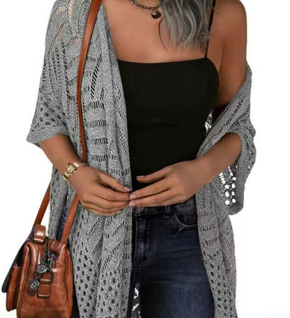 🔥 Limited-Time 49% OFF🏖️ Women's Boho Crochet Fringe Cardigan 🌿 Lightweight Summer Kimono