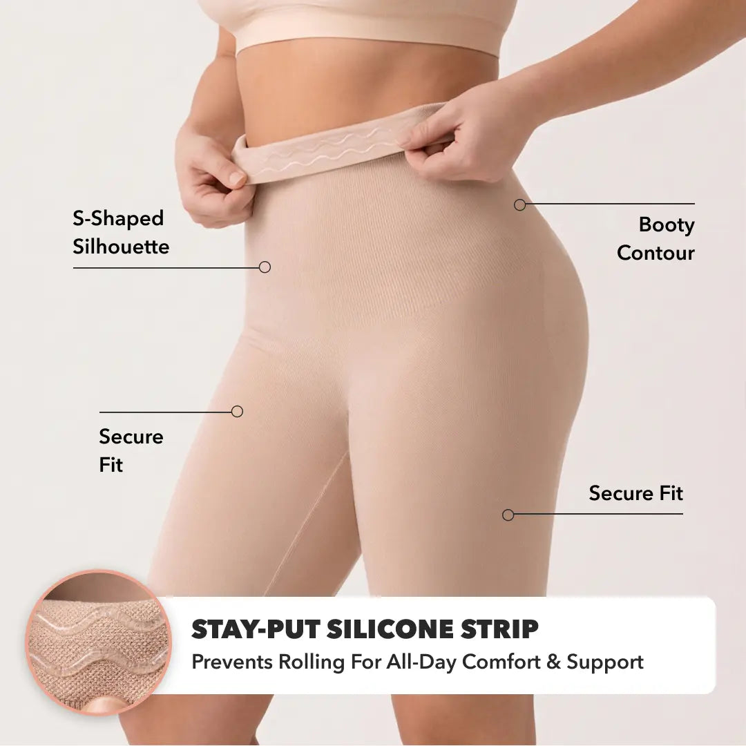 🔥High-Waisted Seamless Shapewear Shorts Anti-Roll