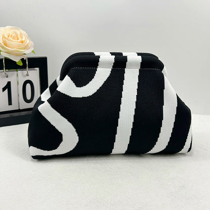 👜 Dumpling Clutch Bag, Large Capacity Kiss Lock Cosmetic Handbag for Daily Travel Party