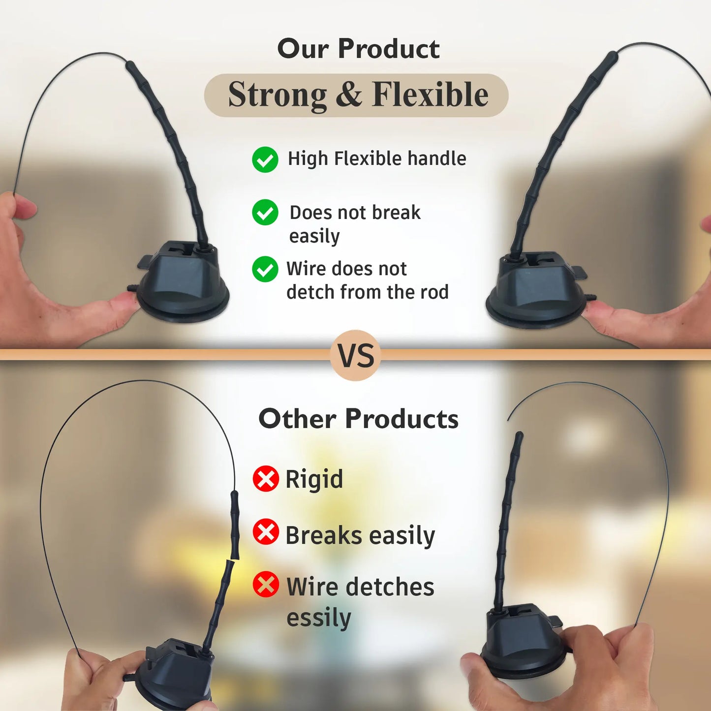 ⚡Best Seller🔥🐱Suction Cup Cat Toy Wand, Hands‑Free Interactive Feather Bird Teaser for Indoor Cats