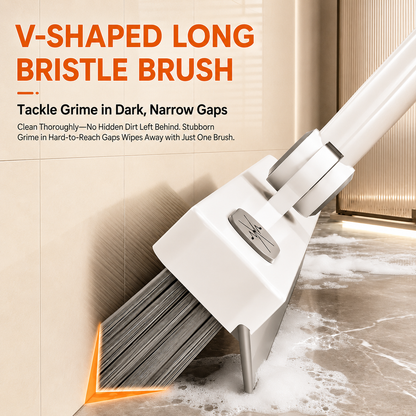 🔥LAST DAY 49% OFF🔥🧼 2 in 1 Floor Scrub Brush with Long Handle🧹 Rotatable Tile Cleaning Brush with Squeegee