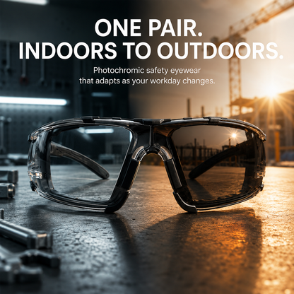 🔥Limited-Time 49% OFF🕶️Photochromic Safety Glasses – Indoor & Outdoor Impact Protection