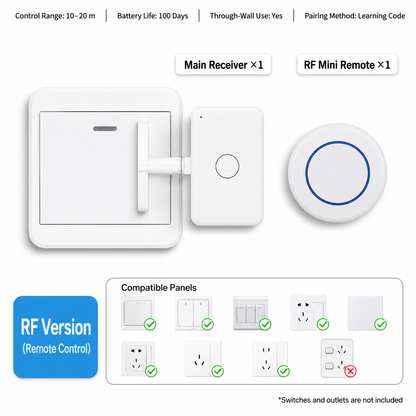🔥LAST DAY 49% OFF💡 Remote Light Switch Control | No Wiring, Easy Remote Control