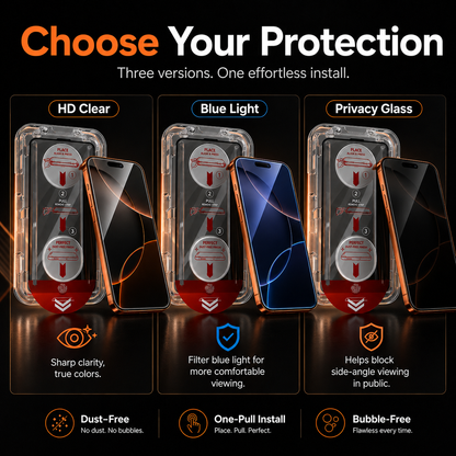 📢LAST DAY 49% OFF🔥📱Dust-Free One-Pull Tempered Glass Screen Protector
