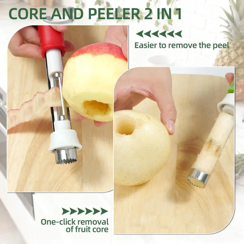 🔥Buy 1 Get 1 Free🔥2 in 1 Apple Corer and Peeler, Stainless Steel Fruit Corer