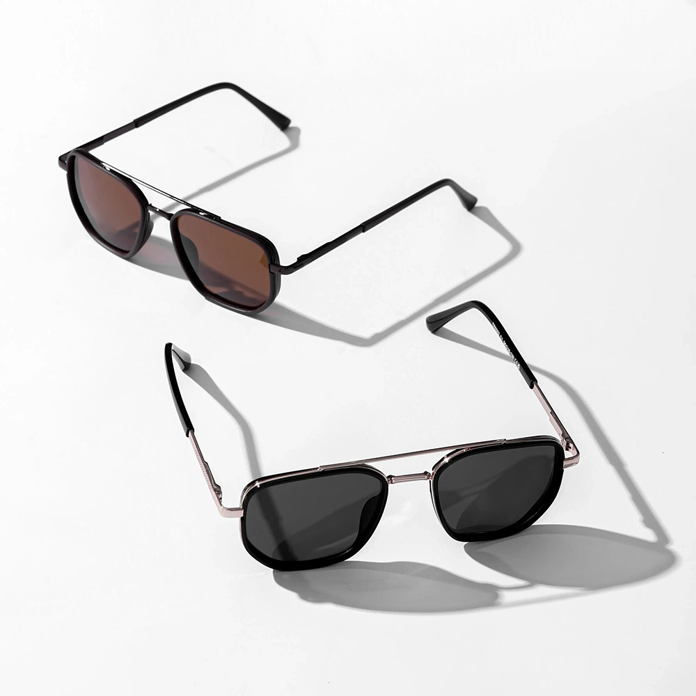 🎁Promotion 49% OFF😎 Fashion Geometric Double-Beam Sunglasses