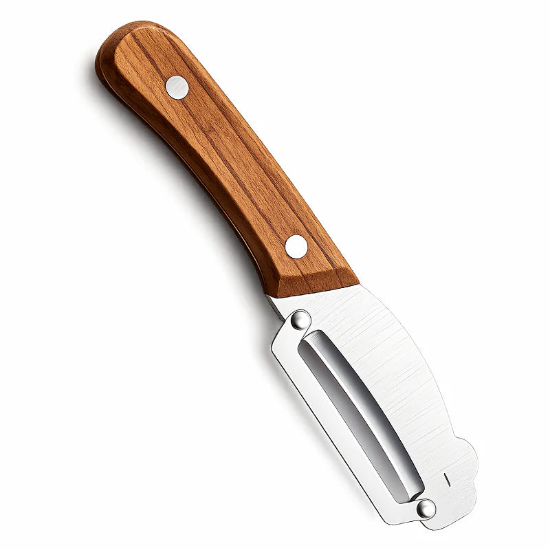 ✨Discounted Price ✨Multi-Functional Vegetable Peeler for Kitchen, Ultra-Sharp Stainless Steel Blade with Wooden Handle and Bottle Opener (2 Pcs)