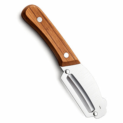 ✨Discounted Price ✨Multi-Functional Vegetable Peeler for Kitchen, Ultra-Sharp Stainless Steel Blade with Wooden Handle and Bottle Opener (2 Pcs)