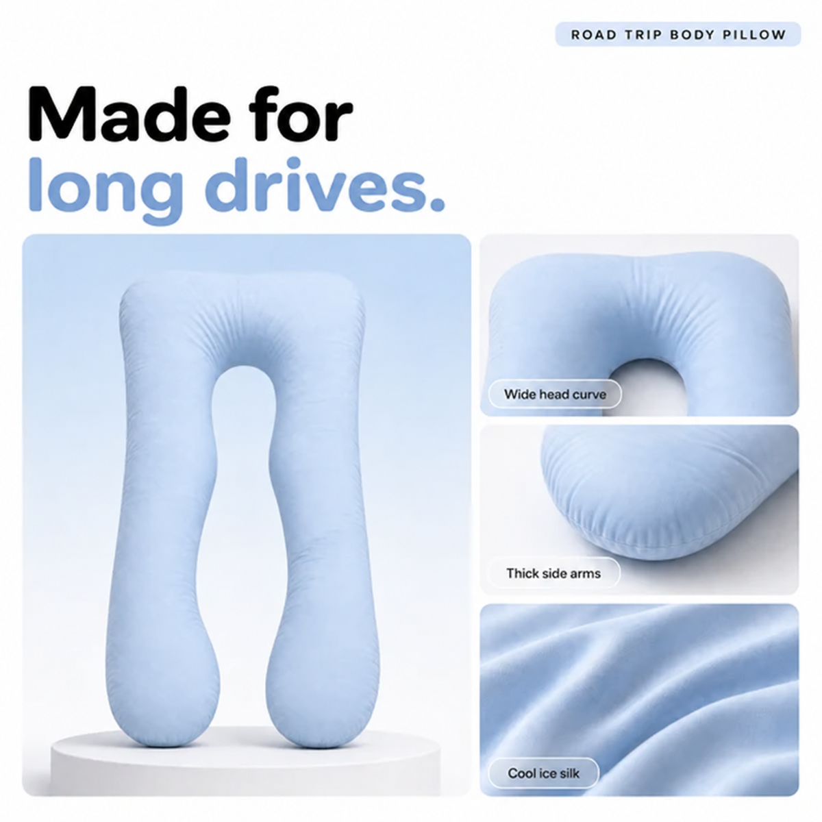 🚗 Your Coziest Co-Pilot — U-Shaped Passenger Travel Pillow