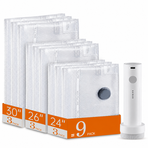 🔥49％ OFF-Cordless Travel Vacuum Bag Set with Rechargeable Air Pump -  Airtight Resealing Sealed Organizers for Luggage, Vacuum Bags For Travel