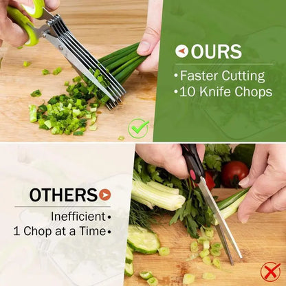 🔥LAST DAY 49% OFF🔥✂️ 5‑Blade Scissors, Multipurpose Kitchen Shears with Safety Cover & Cleaning Comb