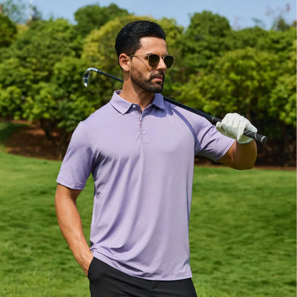 🔥👕3-Pack Men's Breathable Quick-Drying Polo Shirts❄️Stay Cool❄️