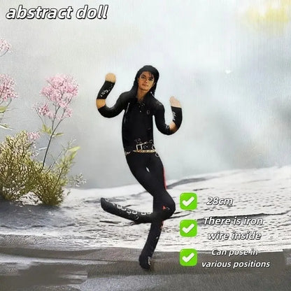 🤣So fun！🕺Michael Jackson Role-Playing Prop Doll, Plush Toy, Room Decor, Abstract Jointed Figure