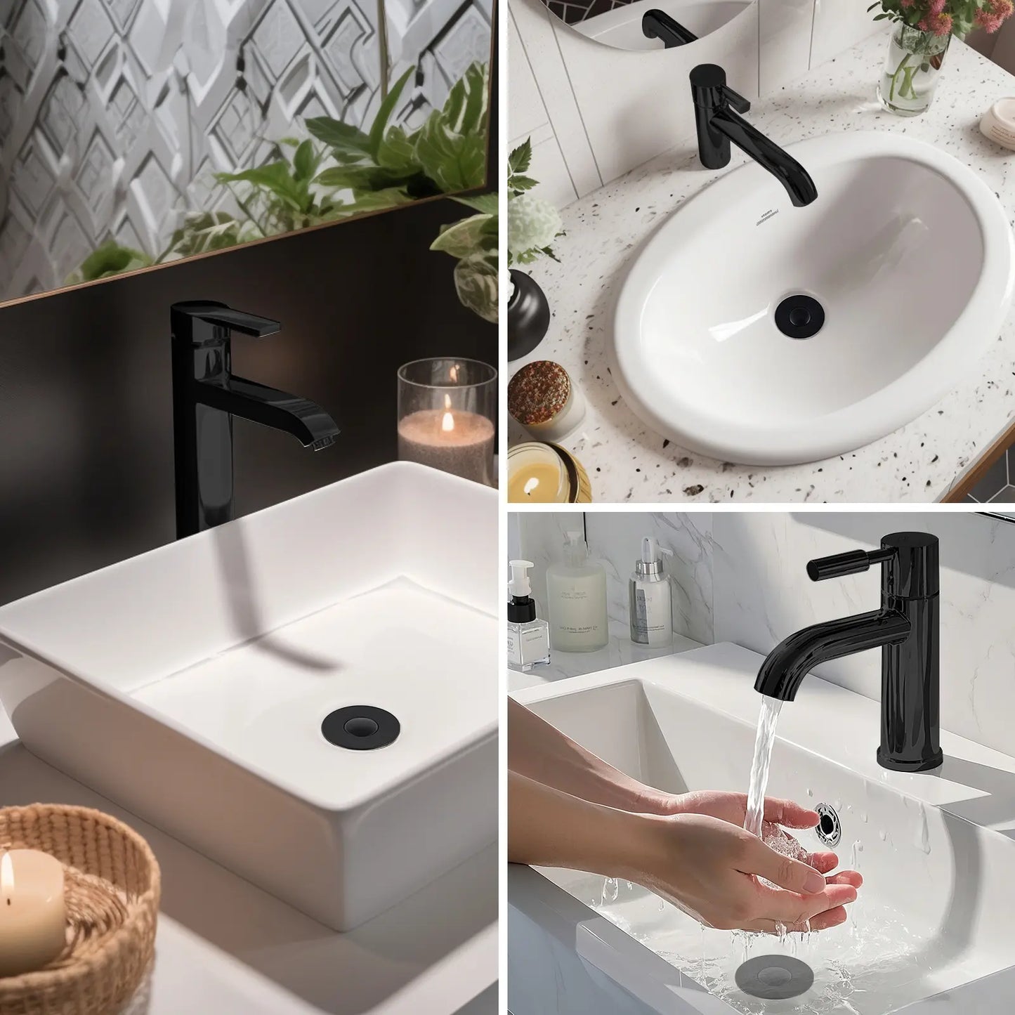 ⚡Hot Sales 49% OFF🔥3-in-1 Pop Up Sink Drain Stopper with Stainless Steel Hair Catcher Filter Basket
