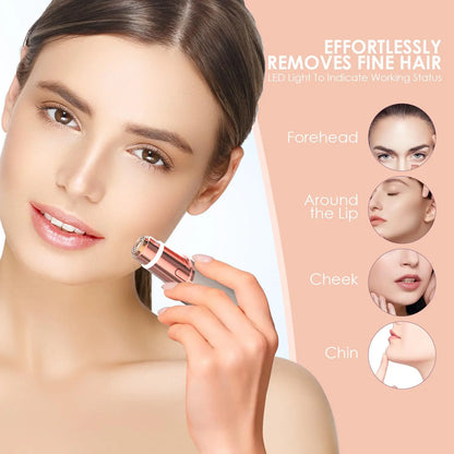 🔥LAST DAY 49% OFF🔥💆‍♀️ 2 in 1 Facial & Eyebrow Hair Trimmer, Painless Electric Shaver for Women