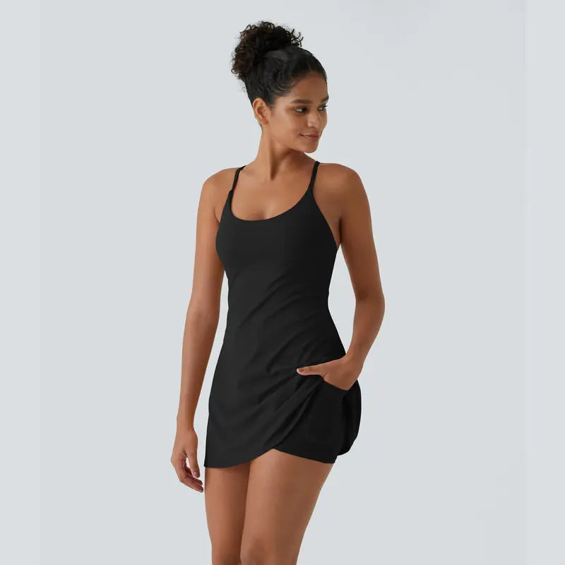 🔥Last day promotion🔥🌸 Easy Peezy Active Dress — Backless, Buttery Soft & Summer Ready ✨🔥