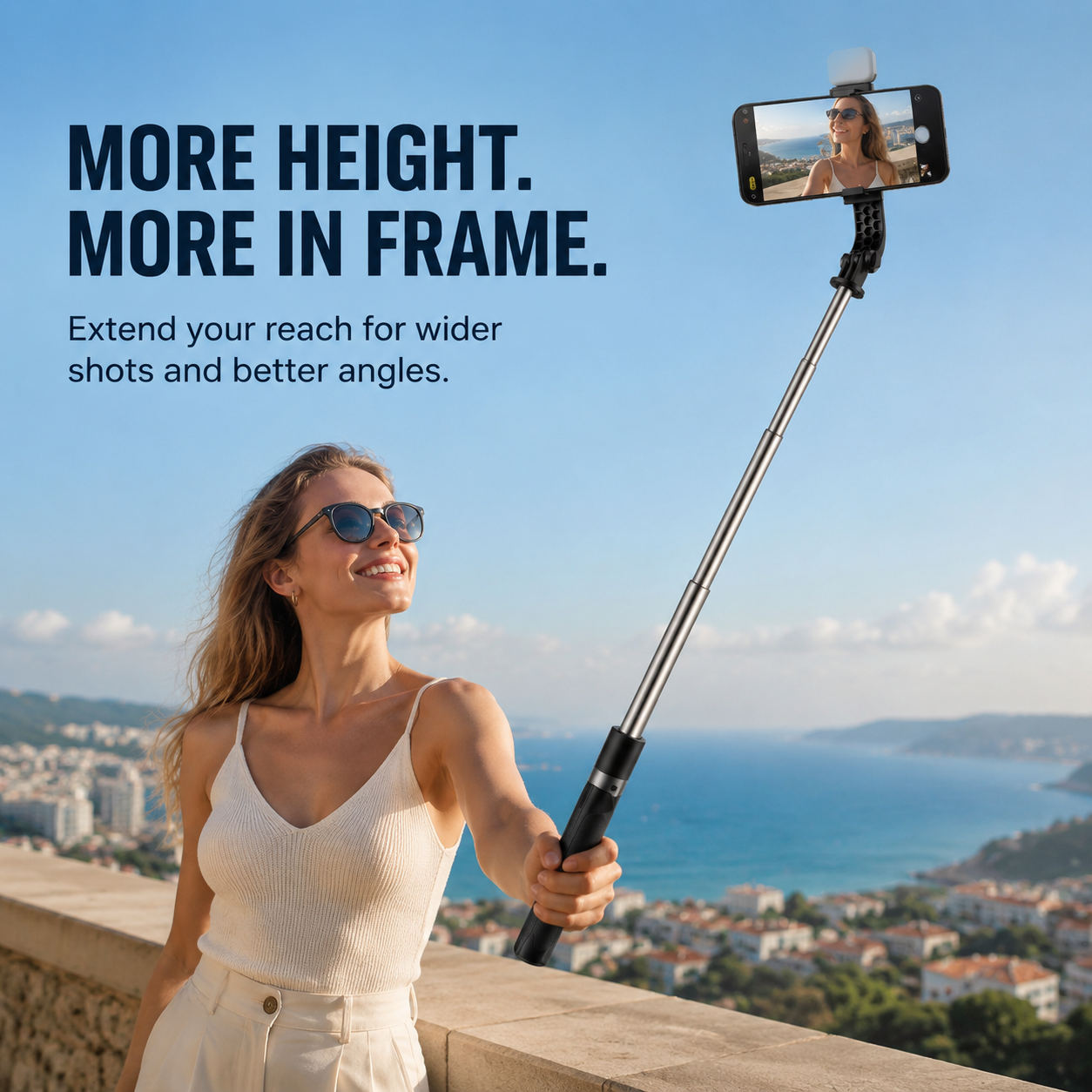 🔥LAST DAY 49% OFF🔥📸All‑in‑One Cell Phone Tripod Selfie Stick with Wireless Remote📱