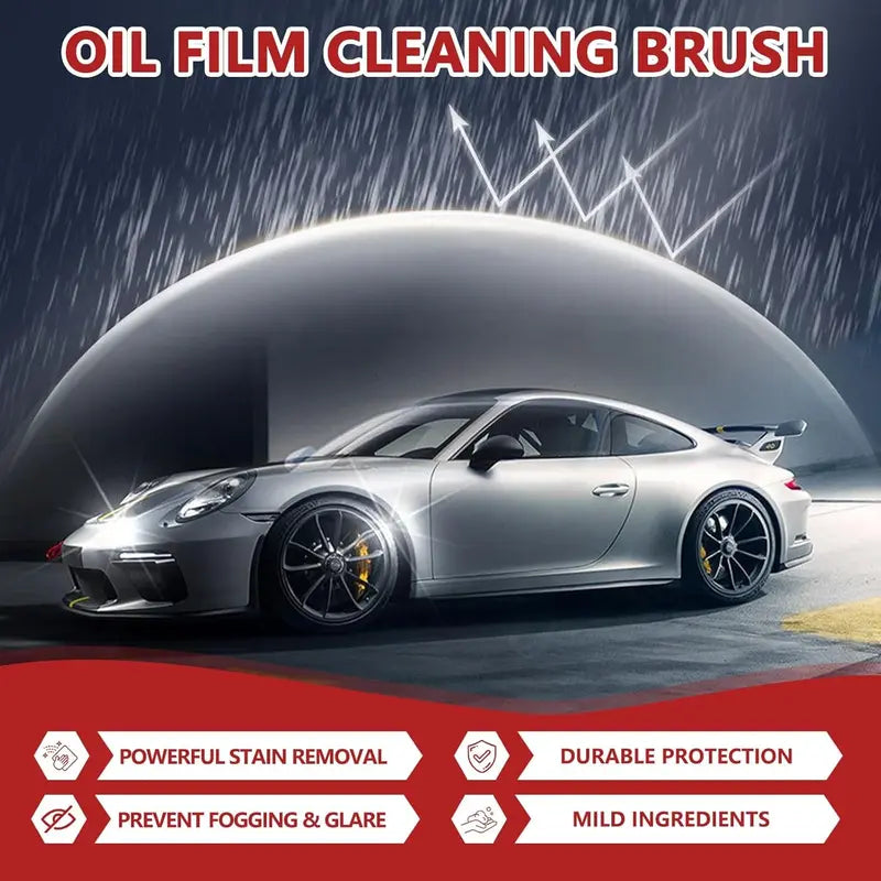 🚗🧼 Handheld Car Glass Oil Film Cleaner Cream | Portable Windshield Degreasing Sponge Brush 100g
